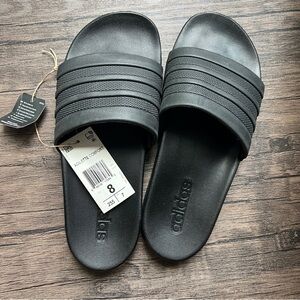 womens Adidas Black Slides - SIZE 8, NEW